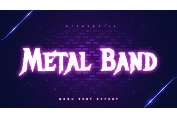 Download Metal Band Text Style with Neon Effect - Premium Bundle